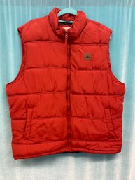 FIELD AND STREAM RED PUFFER VEST SIZE  XL