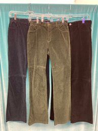 A Lot X 3 Not Your Daughters Jeans  NYD Micro Cotton Corduroy Pants  Green Navy And Black Size 2