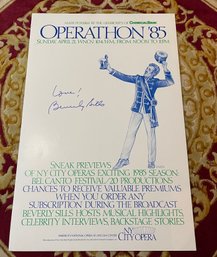 SIGNED BY A OPERA LEGEND!! BEVERLY SILLS HAND AUTOGRAPHED SIGNED OPERATHON 1985 OPERA POSTER