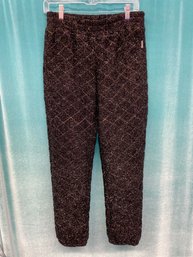 NicoPanda Black And Gold Lurex  Pants With'queens' On Back Side Size S