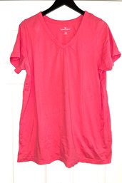 MINT WOMENS WOMANWITHIN PURE COTTON CORAL SHIRT SIZE L 18/20