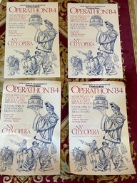 LOT OF 4 ORIGINAL AND SCARCE 1984 VINTAGE ADVERTISING POSTERS FOR NY CITY OPERA OPERATHON