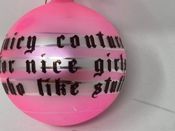 MINT WITH THE TAGS VINTAGE 2000S Y2K JUICY COUTURE BRIGHT PINK 2006 COLLECTIBLE CHRISTMAS ORNAMENT