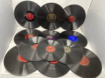 LARGE LOT OF 12 VINTAGE 1930S 1940S VICTOR VICTROLA LOOSE RECORDS INCL CLAIRE DE LUNE, AVE MARIA