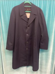 LONDON FOG BLACK WITH RED LINING TRENCH COAT SIZE 42 REG