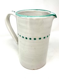 MINT VIETRI MADE IN ITALY HAND MADE & PAINTED DOT-ACCENTED CERAMIC PITCHER