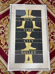 FANTASTIC LARGE AND PROFESSIONALLY FRAMED NEW YORK CITY BALLET PRINT
