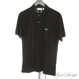 BRAND NEW WITH TAGS SUMMER PERFECT WOMENS LACOSTE SIGNATURE BLACK PIQUE POLO SHIRT 4