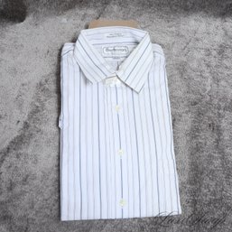 BRAND NEW WITH TAGS DEADSTOCK FACTORY FOLDED BURBERRY OF LONDON WHITE STRIPED MENS DRESS SHIRT 15.5 - 35