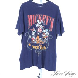 REAL DEAL VINTAGE 1990S DISNEY MICKEYS YACHT CLUB SINGLE STITCH TEE SHIRT