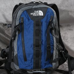 INSANELY GOOD AND X-LARGE THE NORTH FACE 'THE BIG SHOT' GREY/BLUE/BLACK COLORBLOCK EXPEDITION BACKPACK