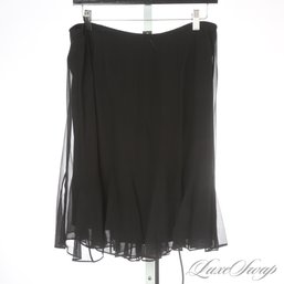 BRAND NEW WITH TAGS $198 ELIE TAHARI BLACK 100 PERCENT SILK CHIFFON 'DANIELLE' SKIRT