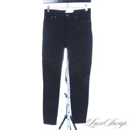 GREAT FIT : J. CREW THE LOOKOUT HIGH RISE SKINNY BLACK STRETCH DENIM JEANS 27