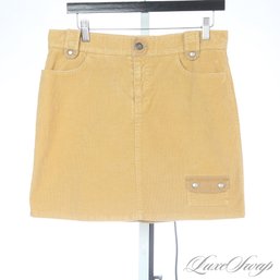 NEAR MINT MARC JACOBS SUPER CUTE CAMEL CORDUROY THIN WALE SKIRT WITH POCKETS! 8