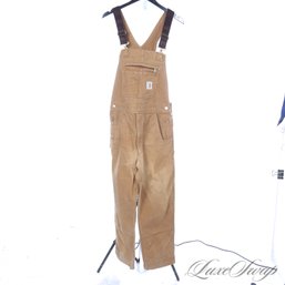 MEGA MEGA MEGA HEAVYWEIGHT MENS CARHARTT TAN PIQUE OVERALLS COVERALLS 32 X 32