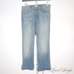 BRAND NEW WITH TAGS $200 MOTHER 'THE RASCAL FRAY' LIGHT KITTY PALE FADED CUFFED DENIM JEANS 26