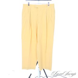 HEY DANDIES! BERNARD ZINS PARIS MUSTARD GOLD DRAPED PLEATED MENS PANTS APPROX SIZE 34