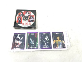 INSANELY VINTAGE LOT OF KISS BAND CARDS & CLOCK