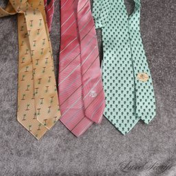 #28 FATHERS DAY PERFECT! LOT OF 3 NEAR MINT TOMMY BAHAMA SUMMER THEMED WOVEN SILK MENS TIES