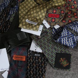#30 FATHERS DAY PERFECT! LOT OF 7 MENS SILK TIES BY MISSONI, DUNHILL, ZEGNA, PAOLO GUCCI AND MORE