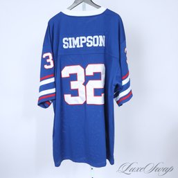 MENS MITCHELL AND NESS THROWBACK OJ SIMPSON BUFFALO BILLS #32 FOOTBALL JERSEY SIZE 60