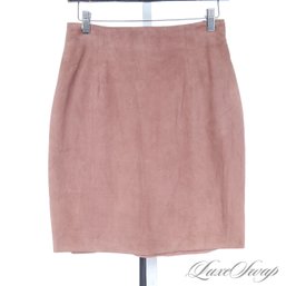 #478 BRAND NEW WITH TAGS LATINI / MARIA VITTORIA MADE IN ITALY MOCHA BROWN SOFT SUEDE SKIRT 44
