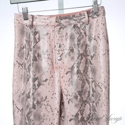 Y2K CLUB NIGHT AT THE BAR? GOT YOU, BOO. NEAR MINT MISS GUIDED PINK ALLOVER SNAKESKIN PRINT STRETCH PANTS 4