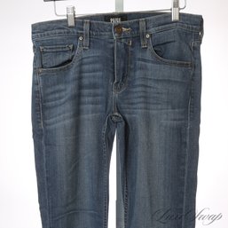 #1 SO SOFT! PAIGE MADE IN USA 'THE CROFT' SOFT FADED LIGHT WASHED DENIM JEANS 30