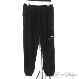 MATCH THE JACKET EARLIER IN THE AUCTION! MENS PALACE SKATEBOARDS LONDON BLACK FLEECE JOGGER PANTS L