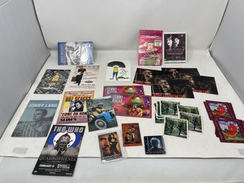 LARGE LOT OF MIXED MEDIA CLASSIC ROCK COLLECTIBLES INCL THE WHO
