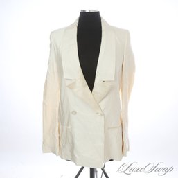 BRAND NEW WITHOUT TAGS $595 HAUTE HIPPIE MADE IN USA 100 PERCENT SILK ANTIQUE WHITE BLAZER JACKET 6