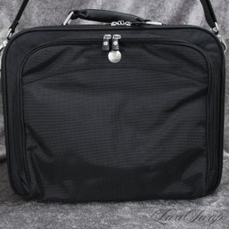 BRAND NEW WITHOUT TAGS DELL BLACK BALLISTIC MICROFIBER MULTI COMPARTMENT HARD SHELL COMPUTER BAG 17' WIDE