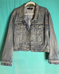 Vintage Ashley Stewart  Light Wash Denim With Chain Detail  Jacket Size 22/24