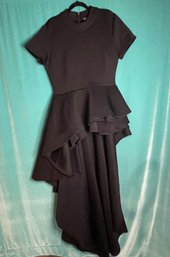 Eien Solid Black  Dress Short In Front Long In Back Size XL