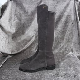 BRAND NEW WITHOUT BOX ULTRA RECENT STUART WEITZMAN DARK CHARCOAL SUEDE KNEE HIGH BOOTS 6.5