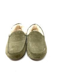 ESSENTIAL MENS UGG ASCOT FOREST GREEN SHEARLING LINED SLIPPERS SIZE 9