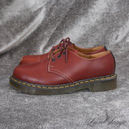 VIRTUALLY BRAND NEW WITHOUT BOX DOC MARTENS CHERRY INFUSED BROWN LEATHER 3 EYELET 1461 SHOES MENS 7