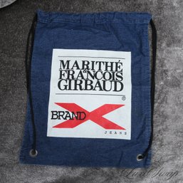 TALK ABOUT A 90S THROWBACK! VINTAGE MARITHE FRANCOIS GIRBAUD BRAND X JEANS DENIM FLAT BAG