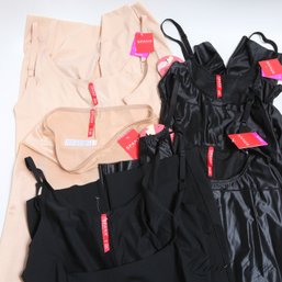 INCREDIBLE EXPENSIVE LOT OF MANY BRAND NEW WITH TAGS SPANX BLACK AND NUDE UNDERGARMENTS, VARIOUS SIZES/STYLES