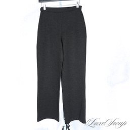 A FOREVER ESSENTIAL : ST. JOHN DARK WINE PLUM UNLINED KNITTED STRETCH WAIST PANTS 2