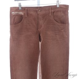 BRAND NEW WITH TAGS $178 GOLDSIGN MADE IN USA COCOA BROWN STRETCH CORDUROY PANTS 28