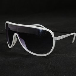 #4 THESE ARE SUPER EXPENSIVE! ITALIA INDEPENDENT RECENT AND MODERN MADE IN ITALY MATTE SILVER MASK SUNGLASSES