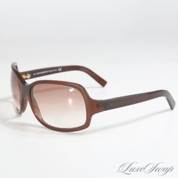 #5 BEACH DAY READY! TOP TIER DOLCE & GABBANA MADE IN ITALY ROOT BEER BROWN SMOKED LENS SUNGLASSES