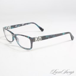 #6 FOR THE SCHOLARLY TYPES! DOLCE & GABBANA GREEN MULTI MARBLED EFFECT LOGO ARM GLASSES