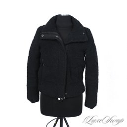 THE ONE EVERYONE WANTS! ABERCROMBIE & FITCH BLACK GRIZZLY SHERPA FLEECE UNSTRUCTURED JACKET XS