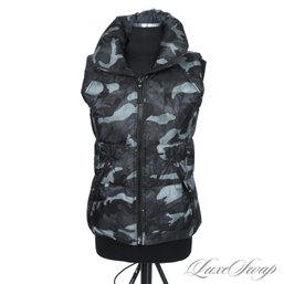 THE ONE EVERYONE WANTS! RECENT SAM NEW YORK ALLOVER CAMOUFLAGE DUVET DOWN FILLED PUFFER PARKA VEST L