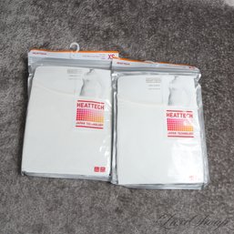 #1 LOT OF 2 BRAND NEW SEALED IN PACKAGE UNIQLO JAPANESE TECHNOLOGY BASE LAYERS XS