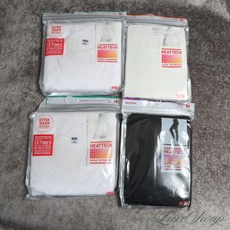 #3 LOT OF 4 BRAND NEW SEALED IN PACKAGE UNIQLO JAPANESE TECHNOLOGY BASE LAYERS M