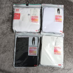 #4 LOT OF 4 BRAND NEW SEALED IN PACKAGE UNIQLO JAPANESE TECHNOLOGY BASE LAYERS L