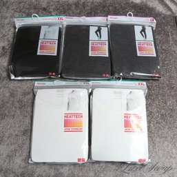 #6 LOT OF 5 BRAND NEW SEALED IN PACKAGE UNIQLO JAPANESE TECHNOLOGY BASE LAYERS XXL